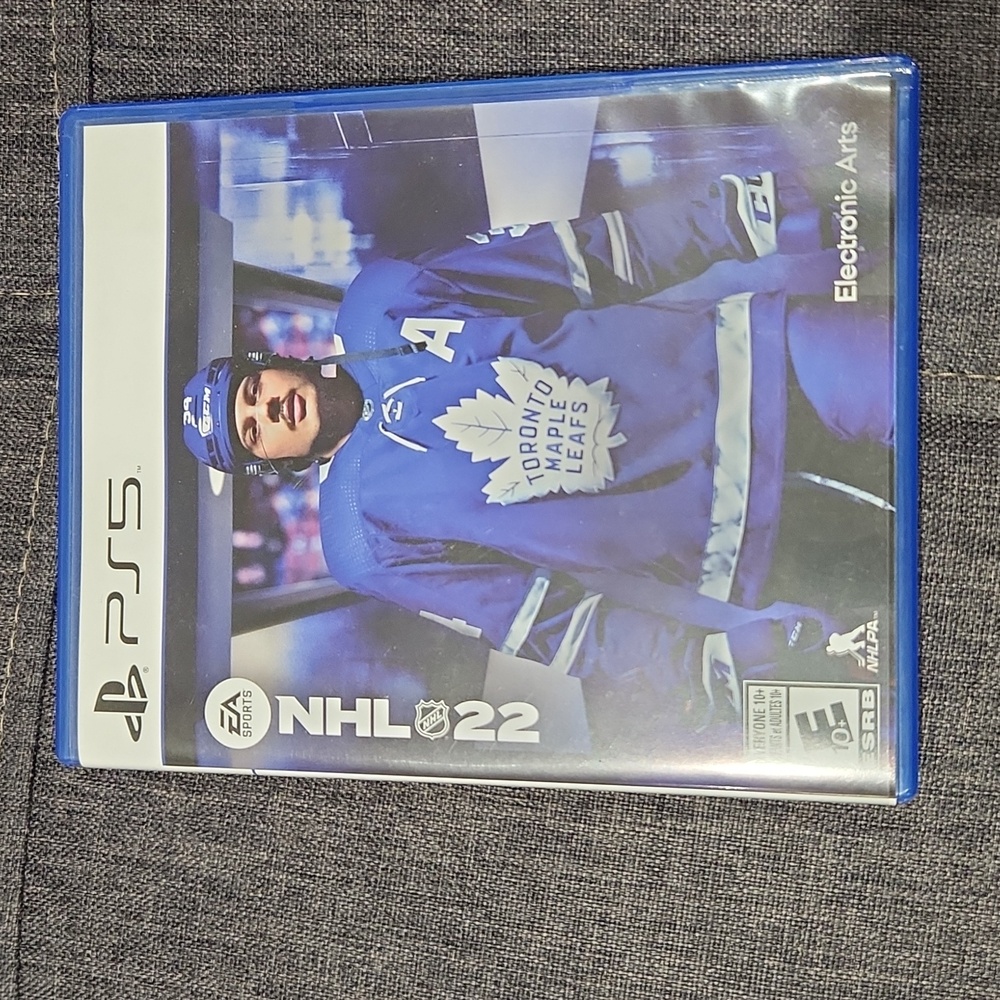 NHL 22 PS5 Game with Blue Cover